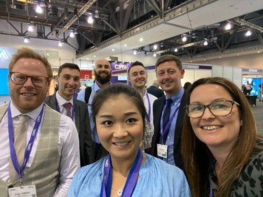 A group of professionals at a conference